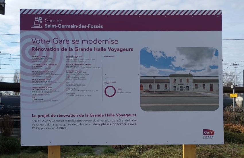 Image d'un panneau de chantier